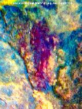 Pinturas rupestres de la Cueva de Río Frío. Tratada con Dstretch