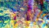 Pinturas rupestres de la Cueva de Río Frío. Tratada con Dstretch