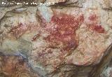 Pinturas rupestres de la Cueva de Río Frío. Figura indeterminada