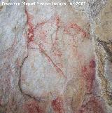Pinturas rupestres de la Cueva de Río Frío. Restos de pinturas