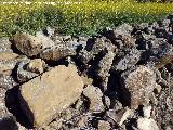 Torre ibero romana de Cerro Alto. Bloques de piedra y algún sillar