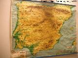 Museo de Artes y Costumbres Populares. Atiguo mapa físico de España