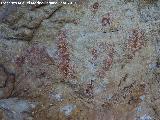 Pinturas rupestres del Abrigo de la Cantera. Figura grande muy desvaída
