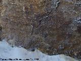 Pinturas rupestres del Abrigo de la Cantera. Zooformo ¿Cabra?