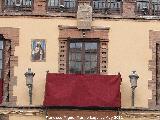 Ayuntamiento de Jódar. Balcón con el escudo republicano