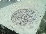Vértice geodésico de la Marceral. Placa