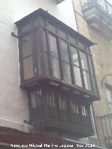 Casa de la Calle Maestra nº 6B. Balcón cerrado