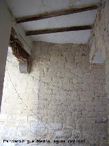 Palacio del Vizconde. Vigas y zapata que sostienen la galería alta del patio porticado