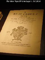Historia de Mengíbar. Real Célula de observancia del Tratado de Alianza entre España y Francia 1796. Castillo de Mengíbar