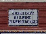 Monumento a los Héroes de la Batalla de Trafalgar. Placa