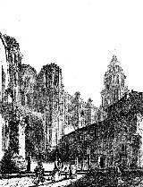 Catedral de Málaga. Dibujo de F. J. Parcerisa 1850