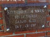 Ermita de Fátima. Placa del arco