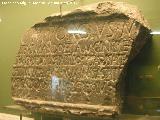 Obulco. Inscripción. Museo Arqueológico de Porcuna