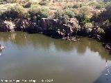 Pantano del Molino del Guadalén. Formación rocosa a la salida de la presa