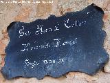 Iglesia de Santa María del Collado. Placa