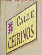Calle Chirinos. Placa