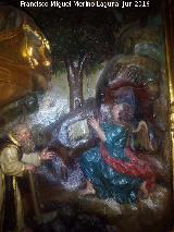 Basílica de San Ildefonso. Retablo de San Antonio Abad. Detalle