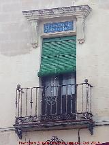 Casa de la Calle Fugitivos nº 2. Balcón con azulejos