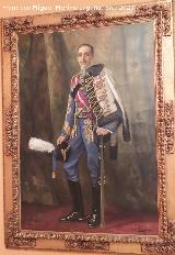 Alfonso XIII de Espa�a. Cuadro de Jos� Nogu� Mass� siglo XX. Museo Provincial de Ja�n