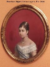 Alfonso XIII de Espa�a. Mar�a de las Mercedes de Orleans cuadro de Pedro Rodr�guez de la Torre. Museo Provincial de Ja�n