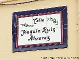 Calle Joaquín Ruiz Álvarez. Placa