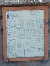 Pilar de la Cañada de la Madera. Cartel