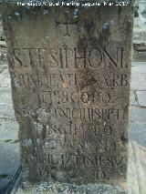 Cruz de San Tesifón. Inscripción de San Tesifón