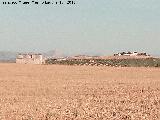 Cortijo de Andujilla. Al fondo a la derecha Torre de Alcázar