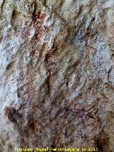 Pinturas rupestres del Arroyo de Tíscar I Grupo I. Antropomorfo emplumado y los dos cérvidos