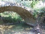 Puente romano del Cañamares. Arranque del puente