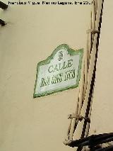 Calle Baja Santa Lucía. Placa