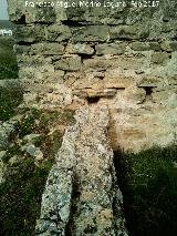 Noria de Garzón. Desagüe