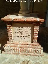 Monumento a la Virgen de la Consolación. Inscripción