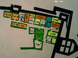 Castillo de Alarcos. Poblado Islámico. Plano de una parte. Panel informativo