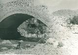 Puente del Quiebrajano. Foto antigua. Destrozos ocasionados durante la crecida del río en 1953