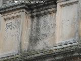 Colegiata de Santa María de los Reales Alcázares. Inscripción izquierda