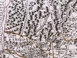 Río Jándula. Mapa 1787