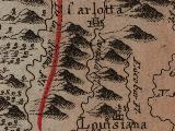 Río Jándula. Mapa 1799