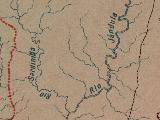 Río Jándula. Mapa 1885