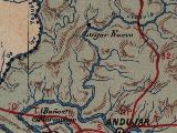 Río Jándula. Mapa 1901