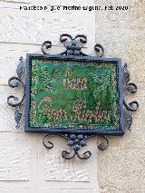 Casa de la Calle Obispo Cuevas n� 20. Placa