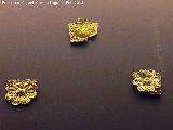 Oppidum de Giribaile. Piezas de oro de diadema. Museo Arqueológico de Jaén