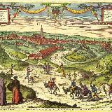 Cornudo y apaleado. El cortejo del escarnio público: cornudo y apaleado. 1572 de Georg Braum