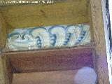 La Clerecía. Resto de fresco en escaleras de madera