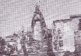 Semana Santa. 1918. Virgen de los Dolores de la cofradía N.P. Jesús a su paso por la Plaza de Santiago