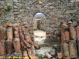 Castillo de la Coracera. Muralla. Puerta del habitáculo de una torre esquinera