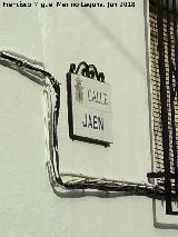 Calle Jaén. Placa