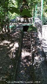 Molino de Tíscar. Entrada de agua en el cubo