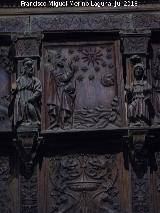 Catedral de Jaén. Coro. Creación del firmamento y los peces. Descuadre