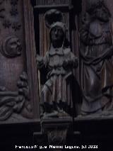 Catedral de Jaén. Coro. Creación del firmamento y los peces. Figura de la derecha
